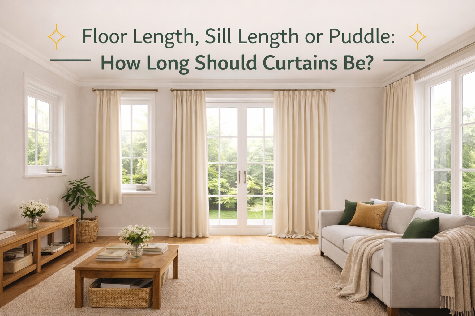Floor Length, Sill Length or Puddle- How Long Should Curtains Be?
