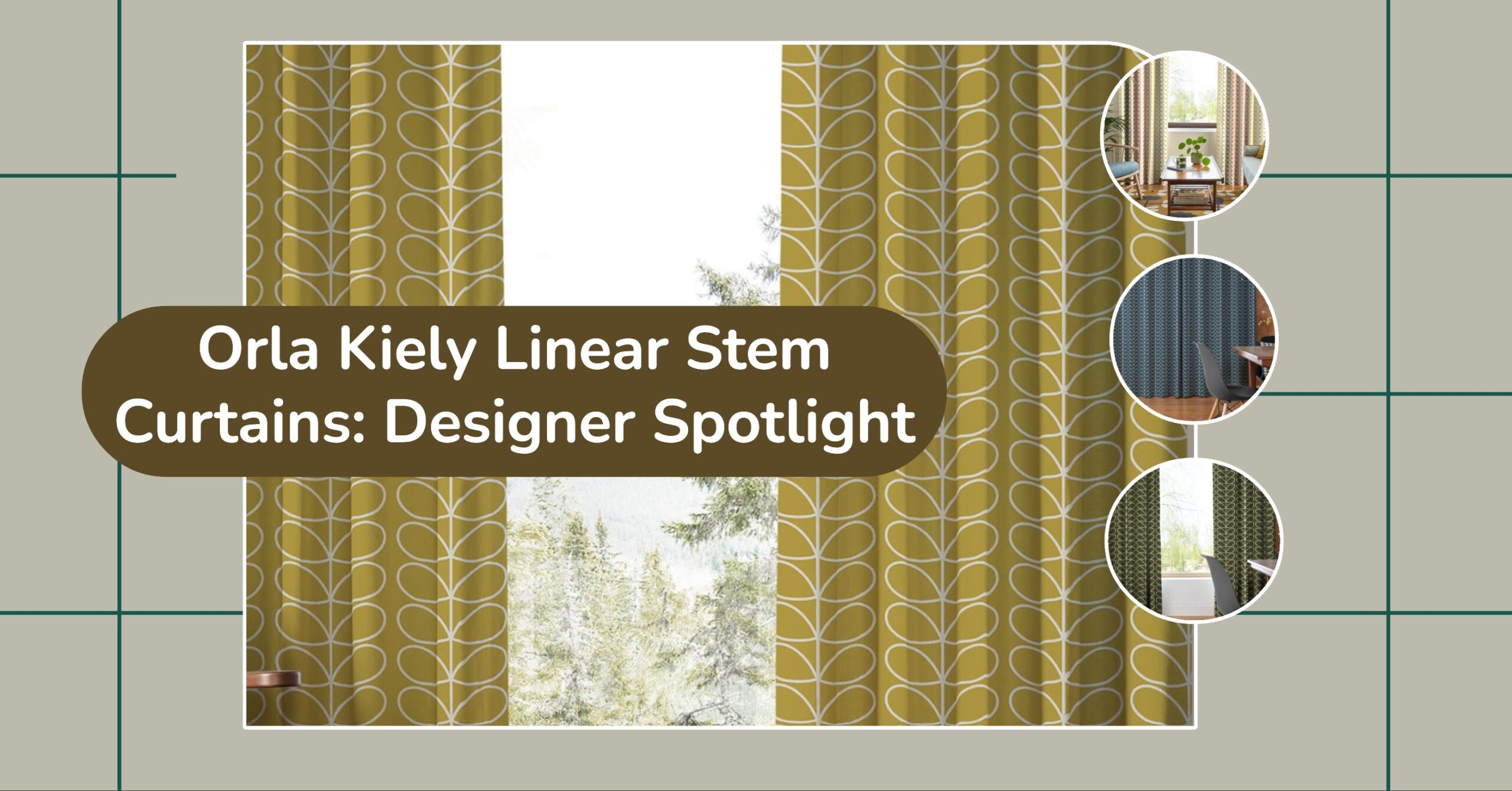 Orla Kiely Linear Stem Curtains - Designer Spotlight