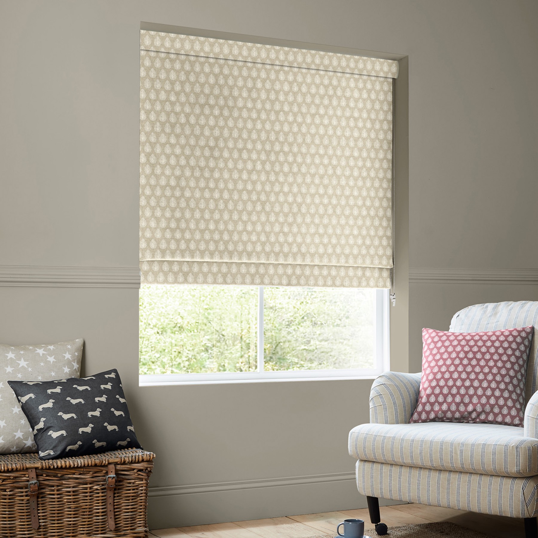 Emily Bond Jaipur Linen Roman Blind