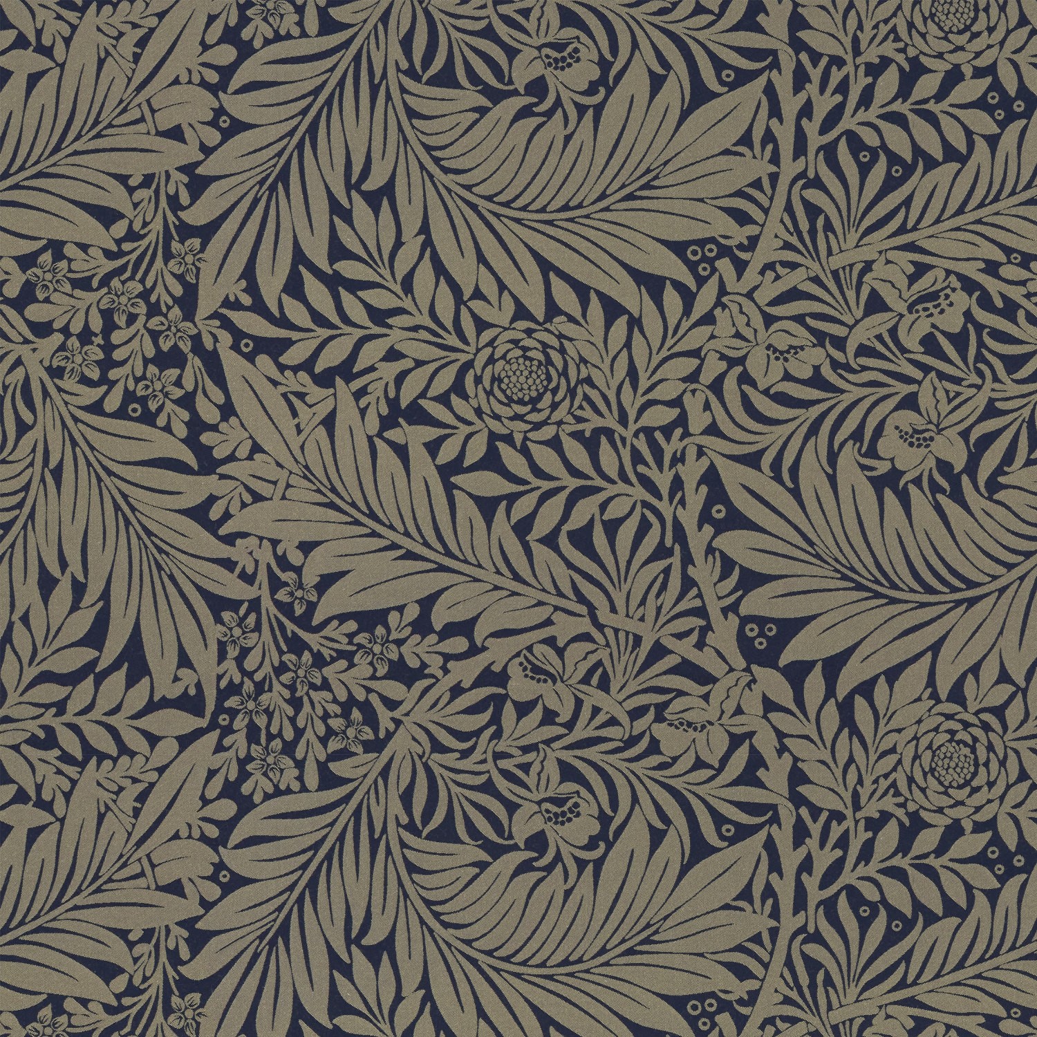 William Morris Larkspur Woven Indigo Curtain Fabric