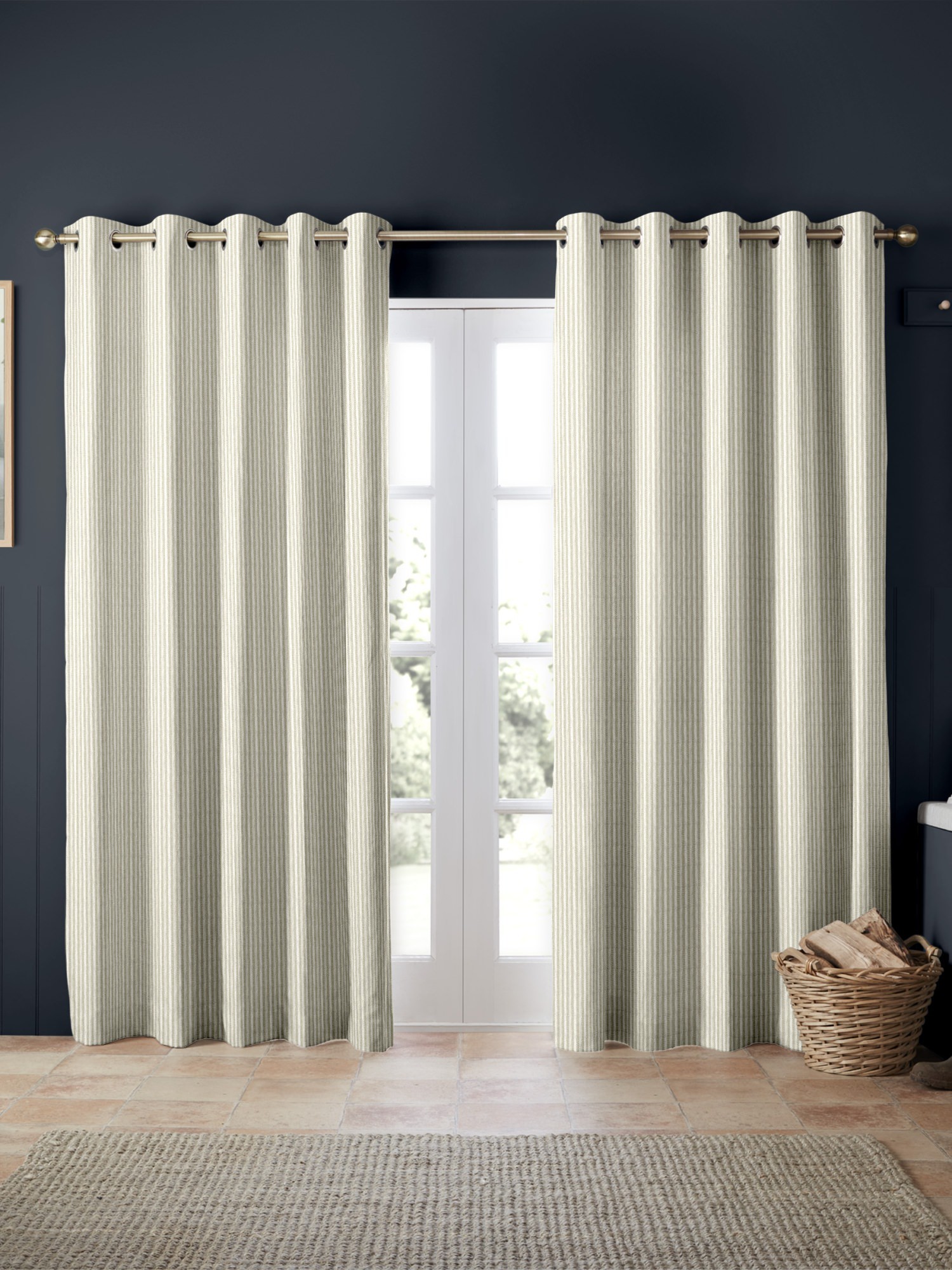 Emily Bond Oscar Stripe Linen Curtains