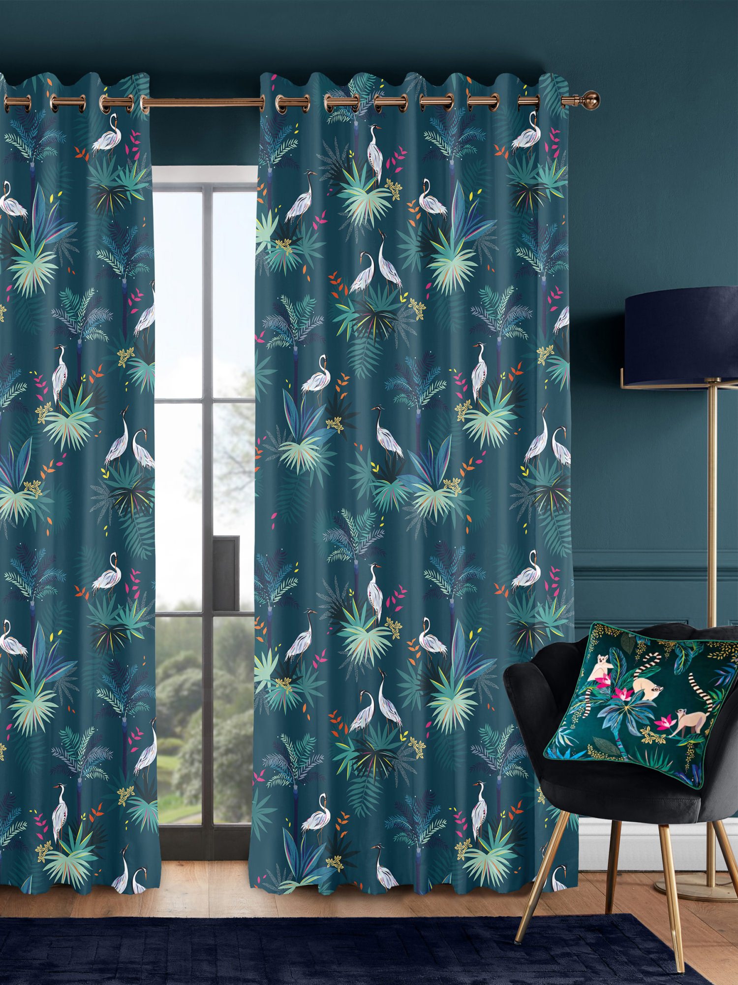 Sara Miller Heron Teal Curtains
