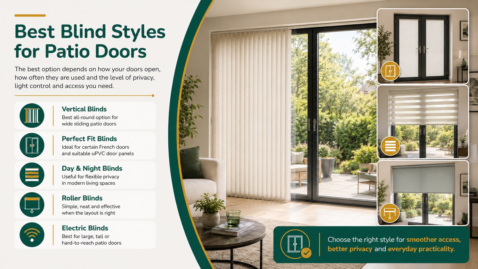Best Blind Styles for Patio Doors