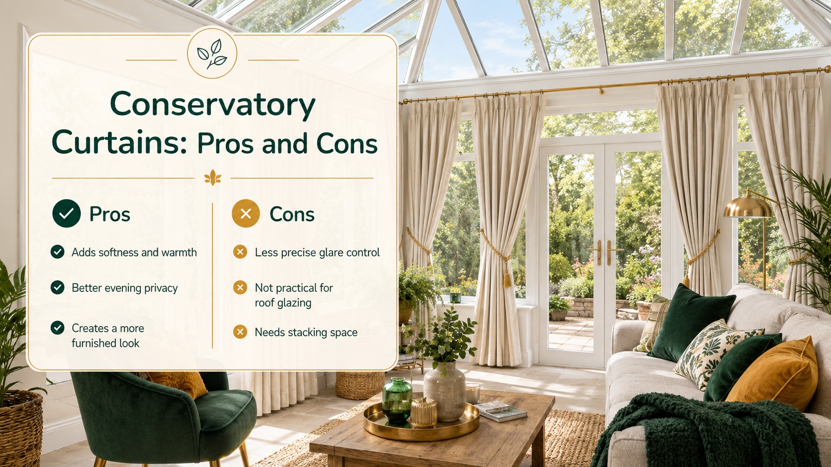 Conservatory Blinds- Pros and Cons