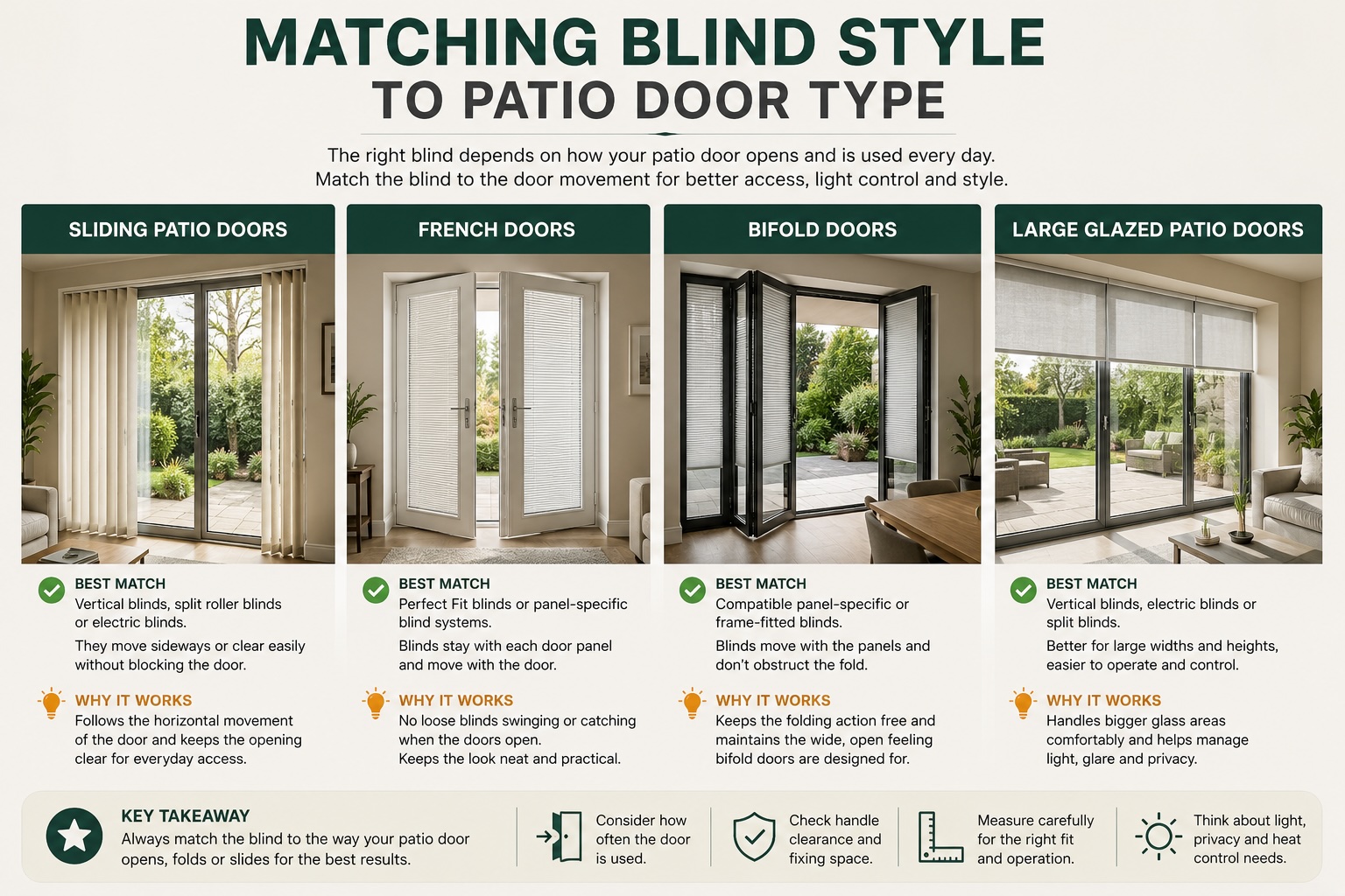 Matching Blind Style to Patio Door Type