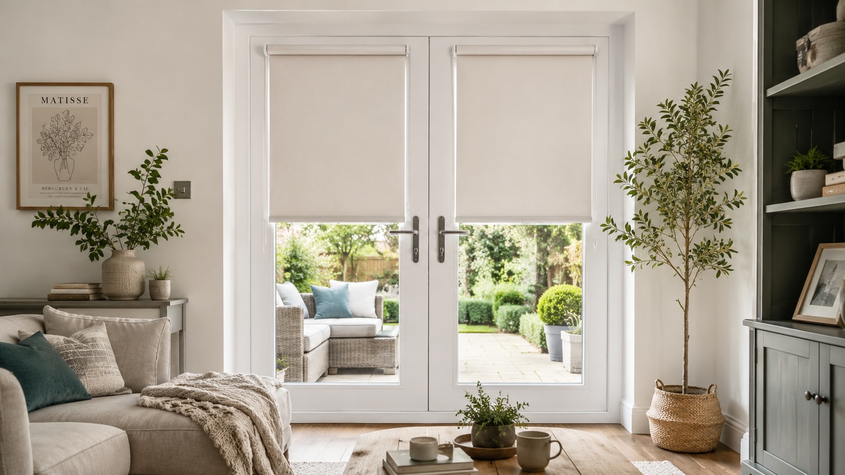 Roller Blinds for French Doors