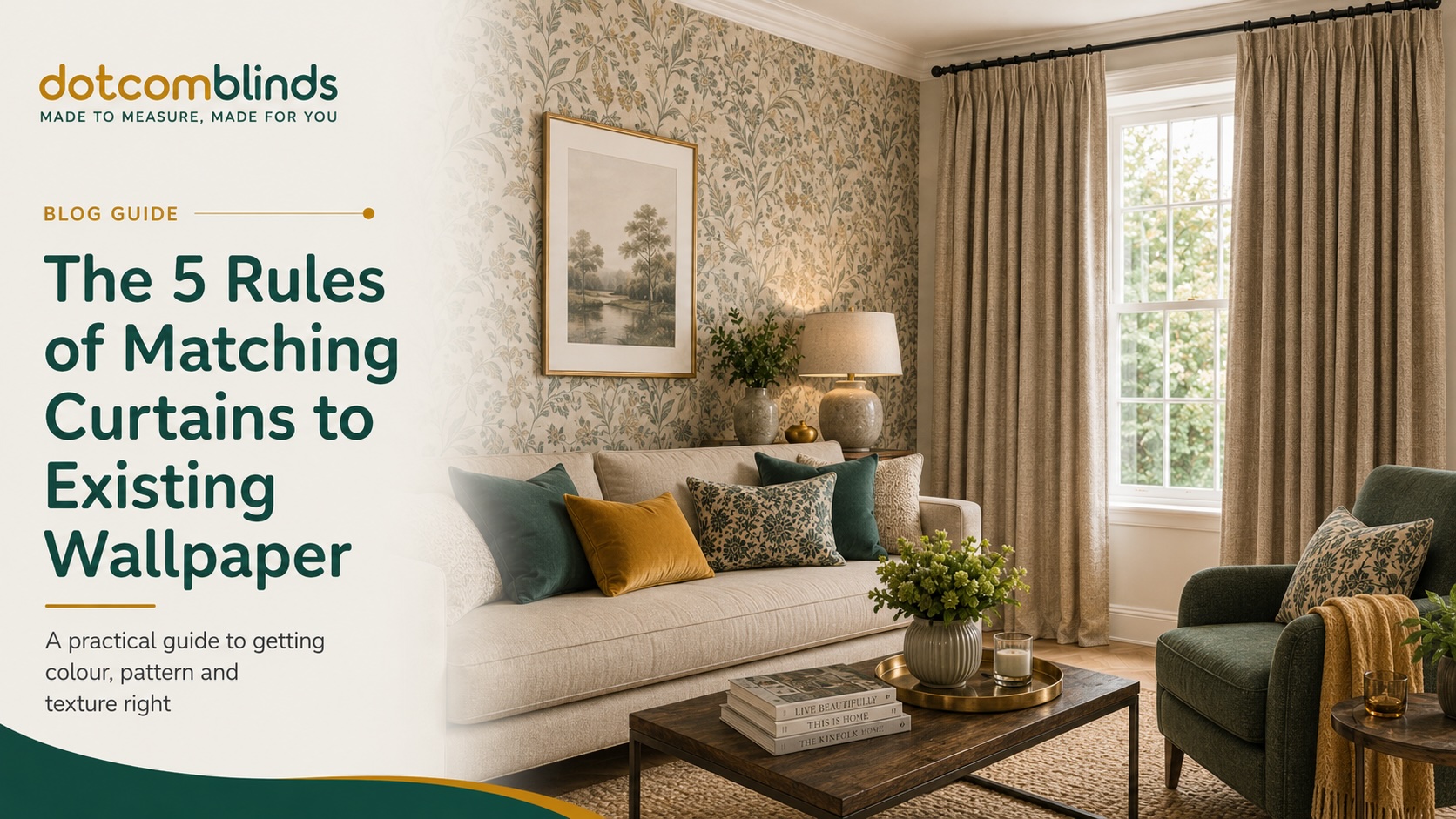 The 5 Rules of Matching Curtains to Existing Wallpaper