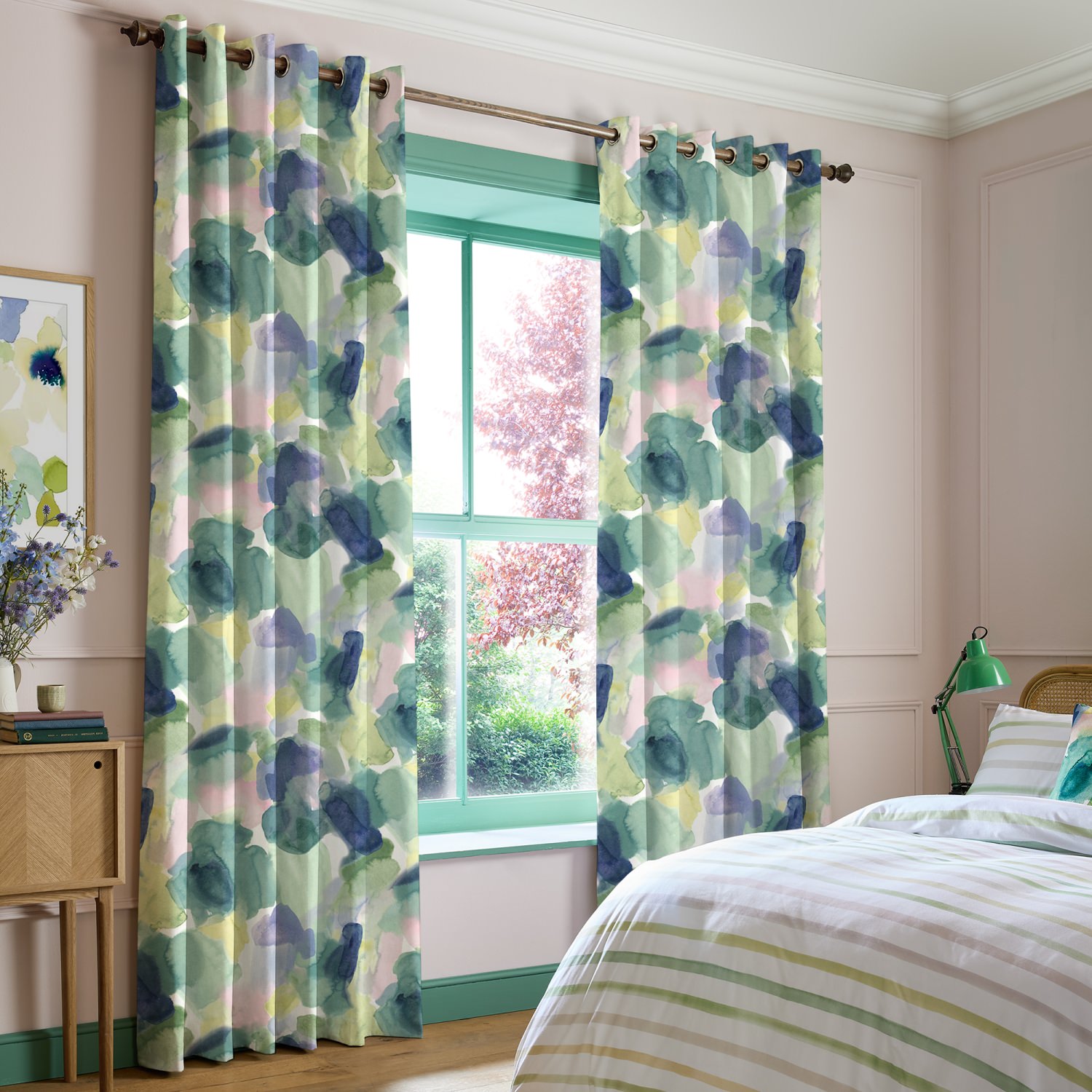 Bluebellgray Lochaber Purple Texture Curtains