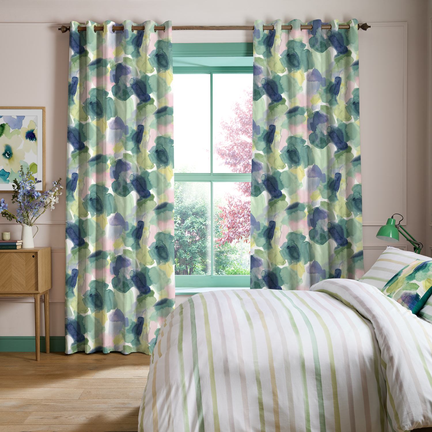 Bluebellgray Lochaber Purple Texture Curtains