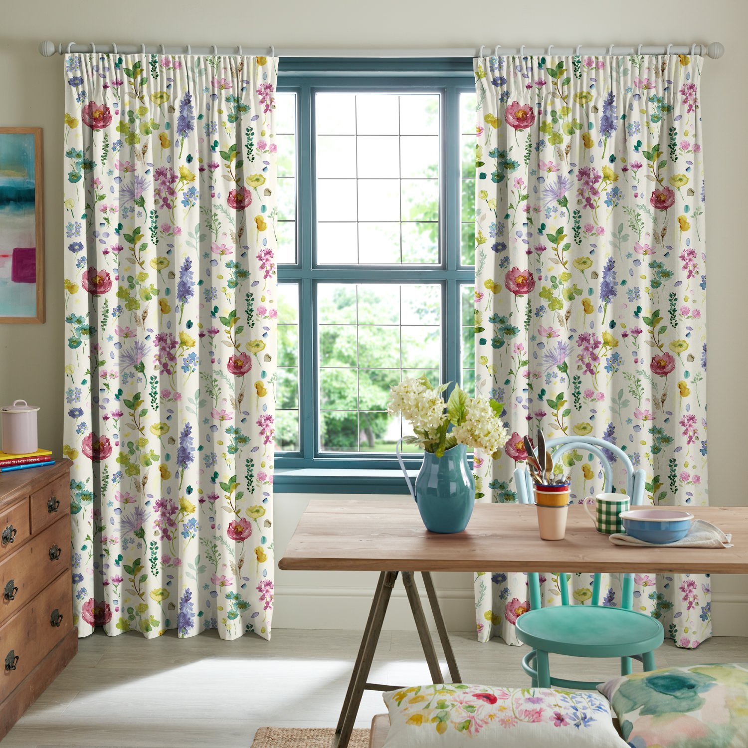 Bluebellgray Tetbury Spring Purple Floral Curtains