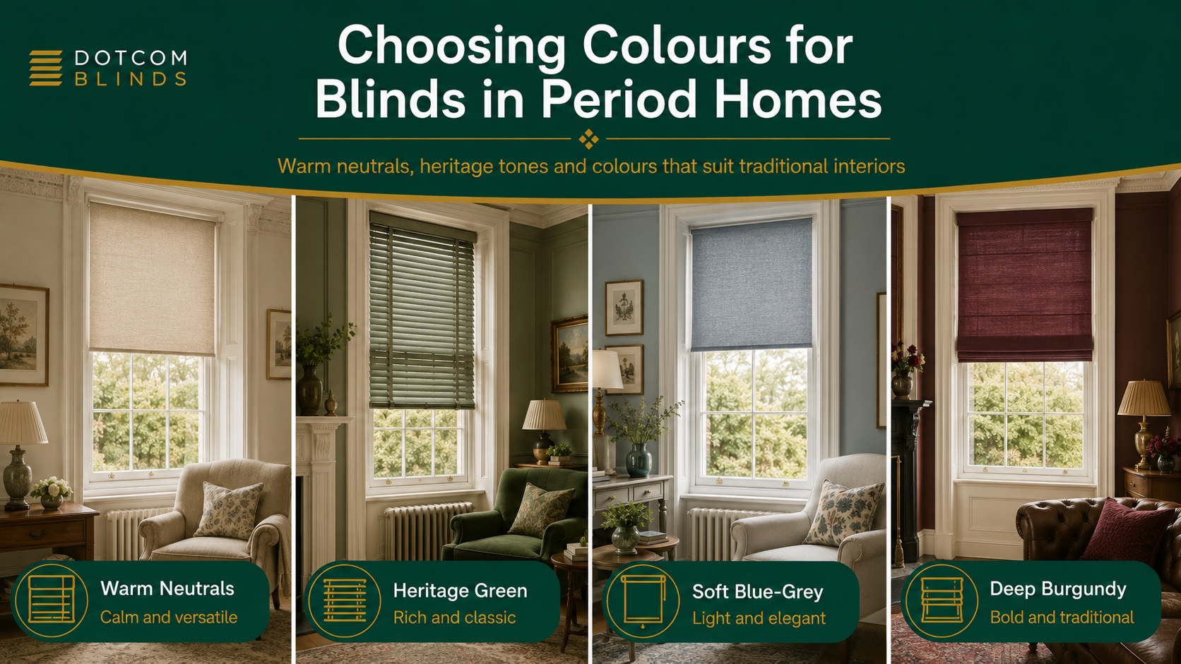 Choosing Colours for Blinds in Period Homes