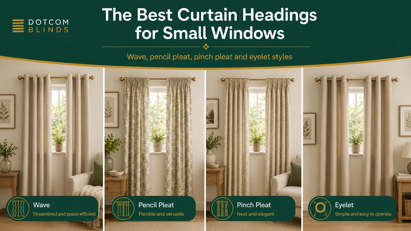 The Best Curtain Headings for Small Windows
