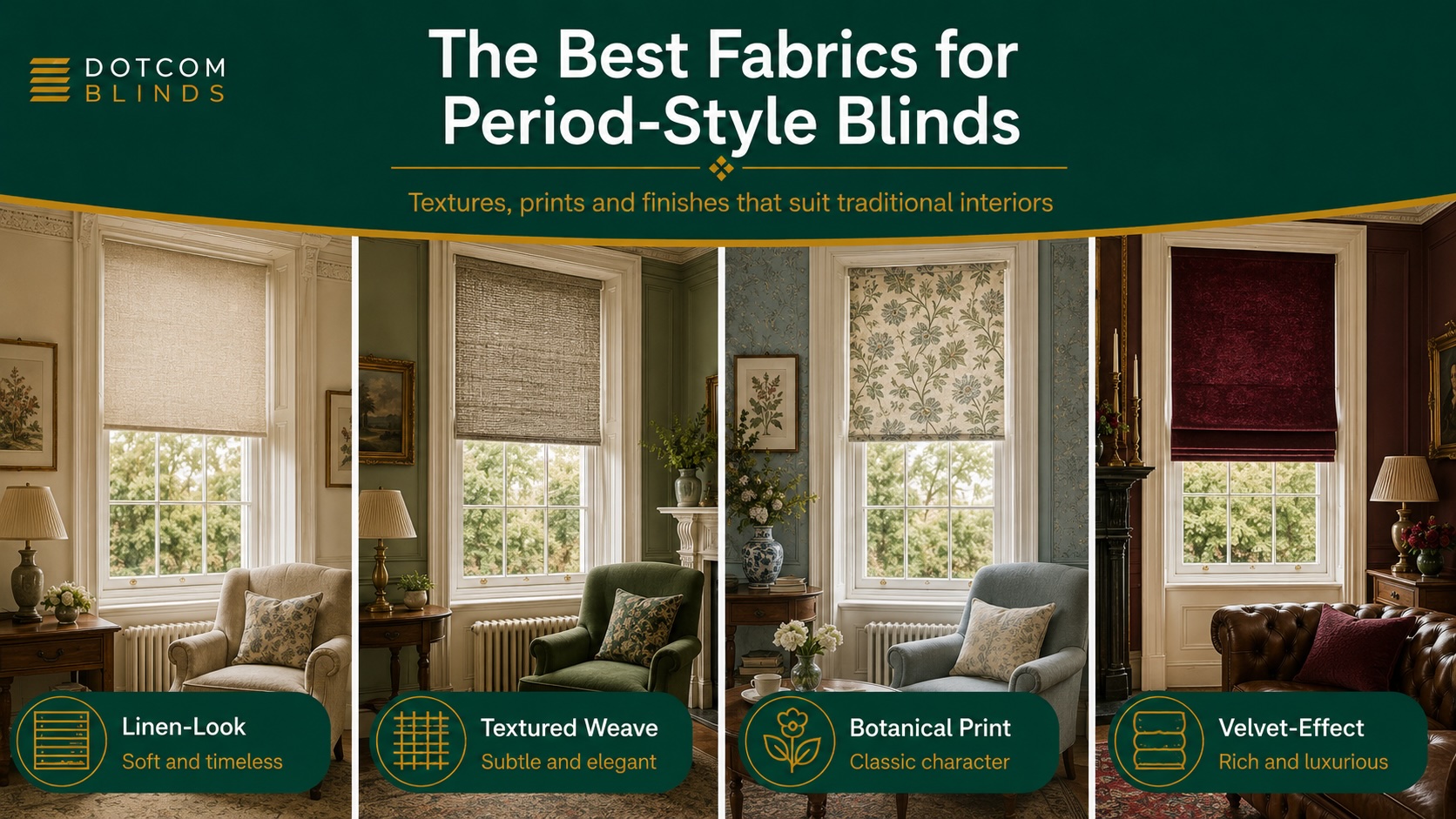 The Best Fabrics for Period-Style Blinds