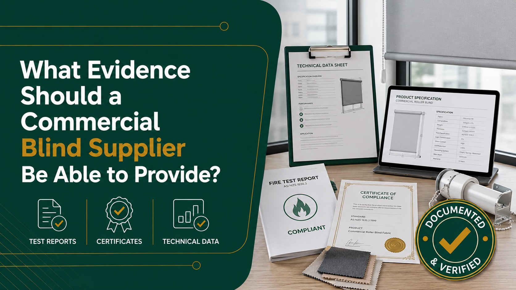 What Evidence Should a Commercial Blind Supplier Be Able to Provide?