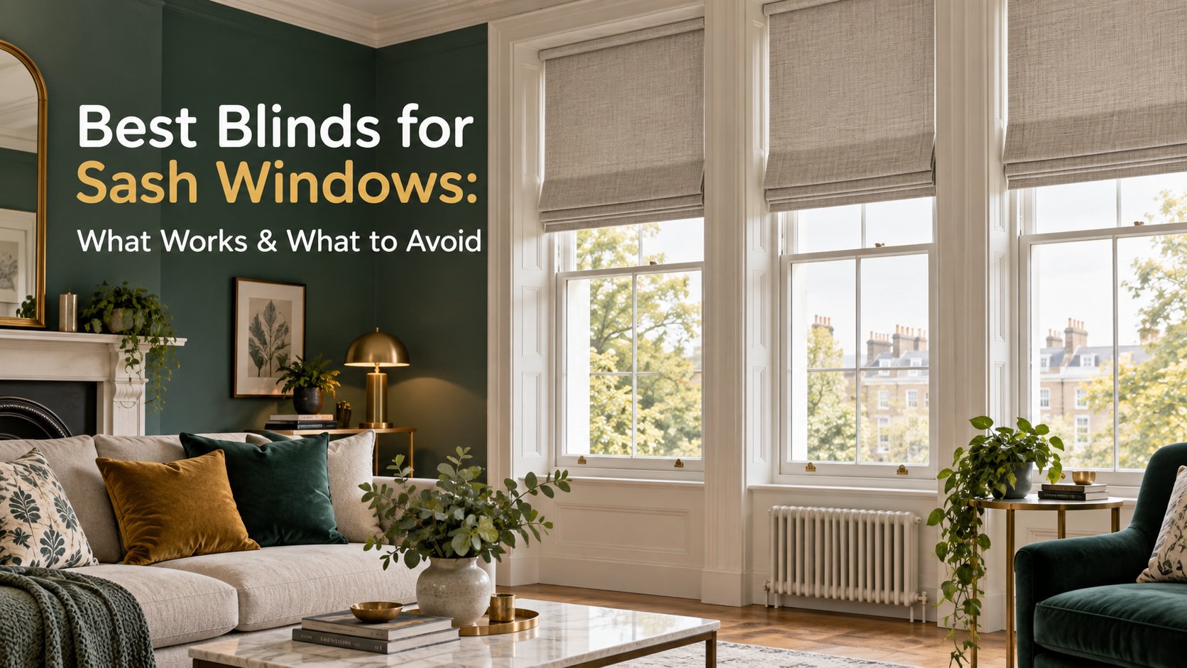Best Blinds for Sash Windows: What Works & What to Avoid