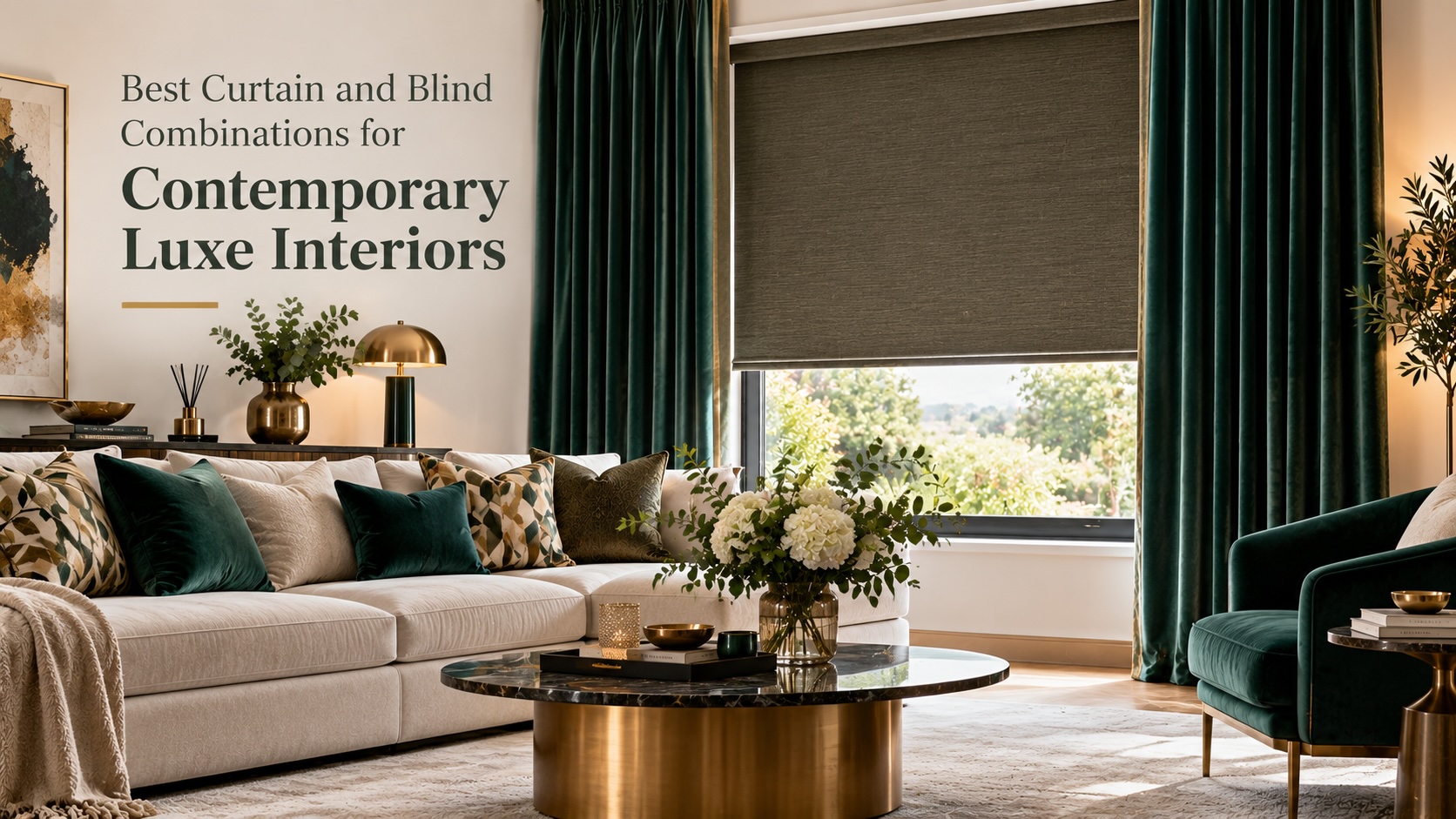 Best Curtain and Blind Combinations for Contemporary Luxe Interiors