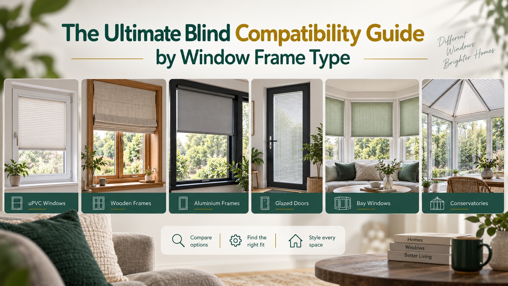Blind Compatibility Guide by Window Frame Type