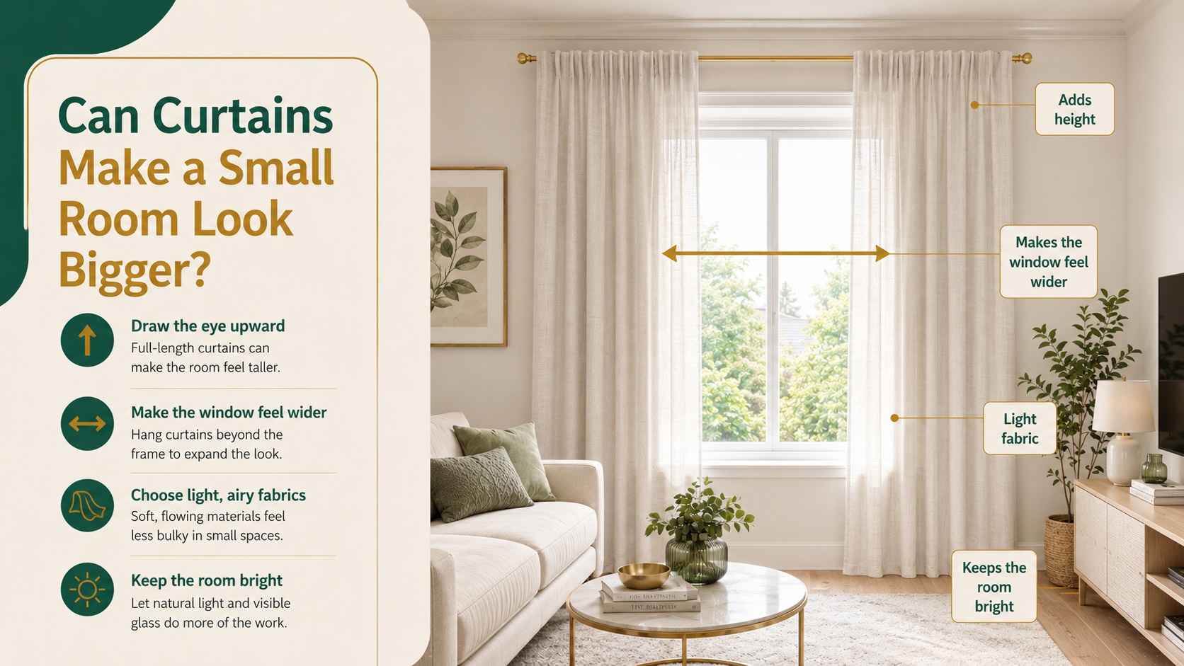 Can Curtains Make a Small Room Look Bigger?