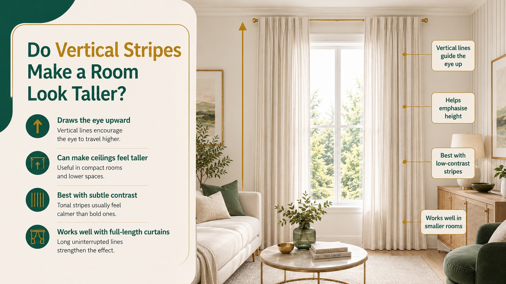 Do Vertical Stripes Make a Room Look Taller?