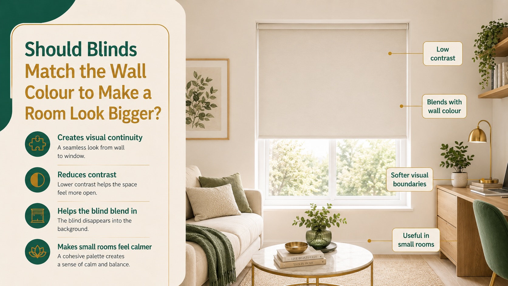 Should Blinds Match the Wall Colour to Make a Room Look Bigger?