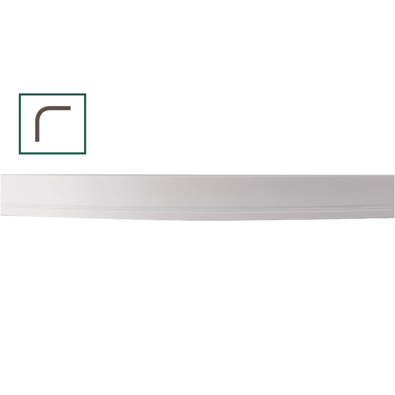 500 x 500mm Cubicle Track Bend  (White)