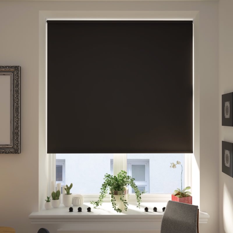 Toscana Black Blackout XL Mains Electric Roller Blind