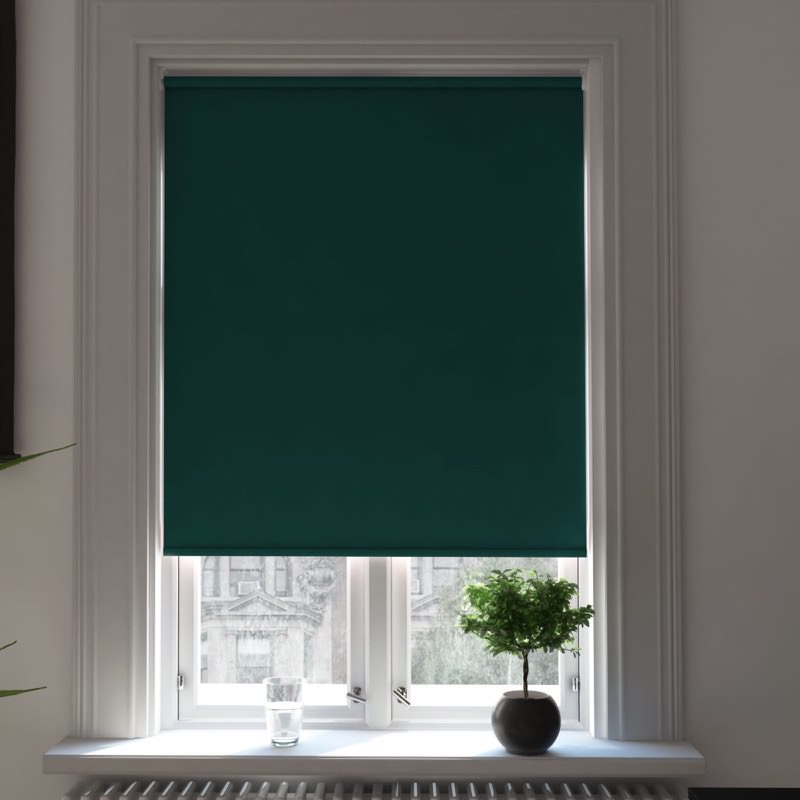 Toscana Dark Green Premium XL Blackout Roller Blind