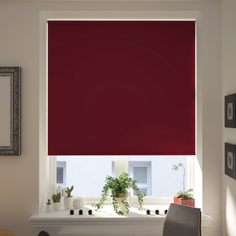 Toscana Burgundy Blackout Roller Blind