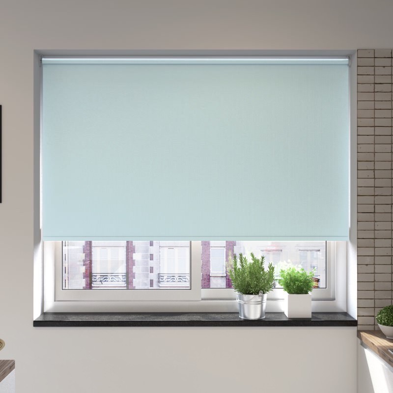 Toscana Sky Blue Premium XL Blackout Roller Blind