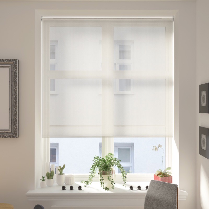 Teramo White Roller Battery / Solar Blind