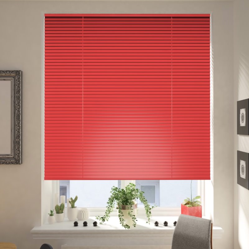 Red Venetian Blind