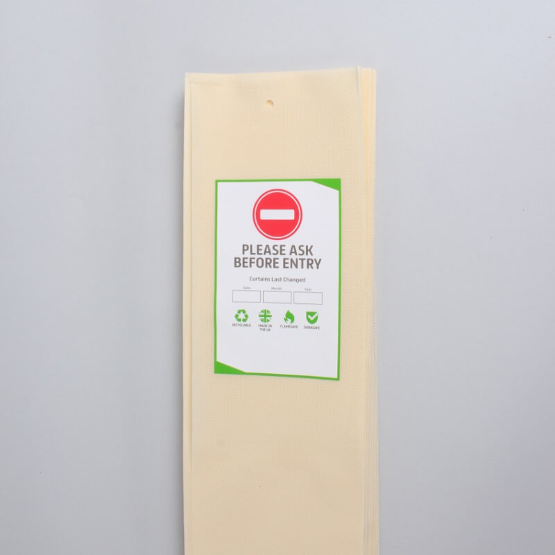 Cream Disposable Eyelet Curtain (5 Pack)