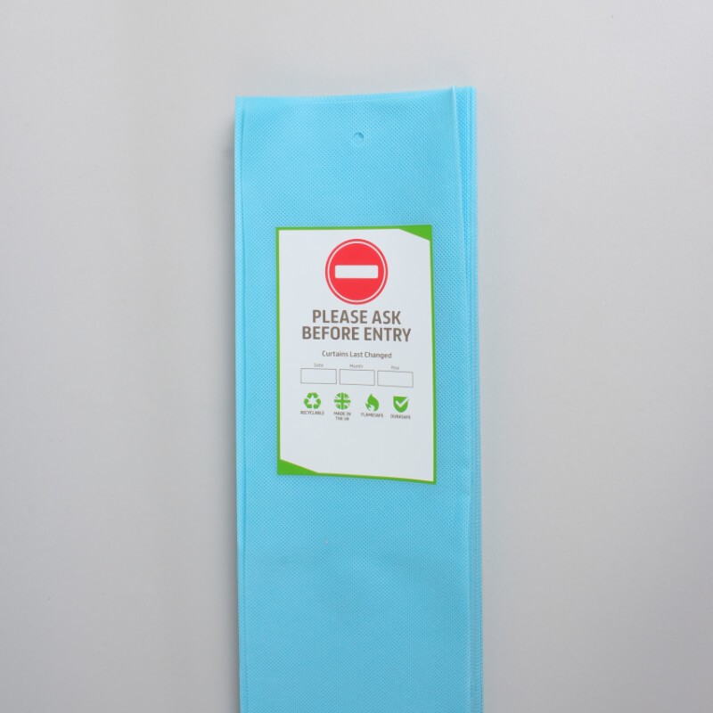 Light Blue Disposable Eyelet Curtain (5 Pack)