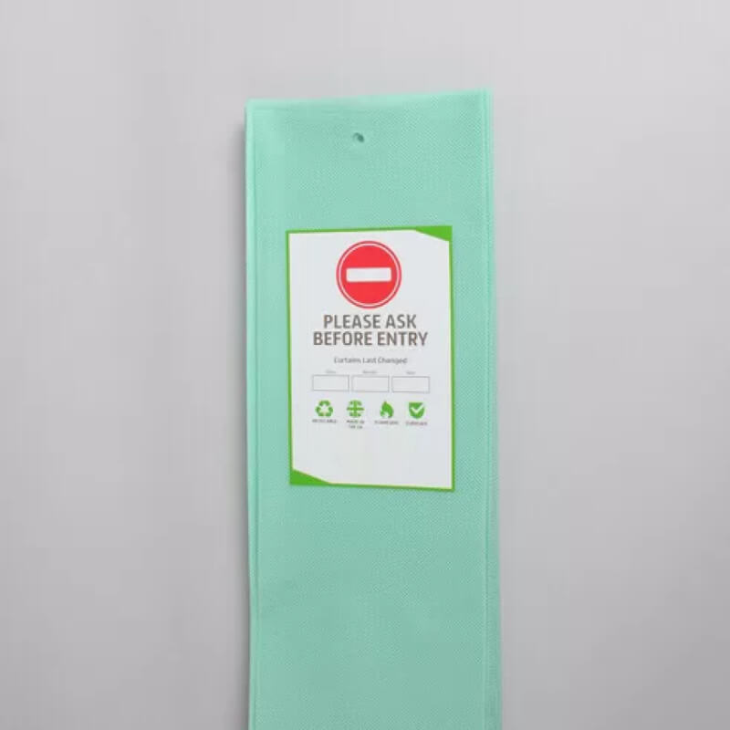 Mint Disposable Eyelet Curtain (5 Pack)
