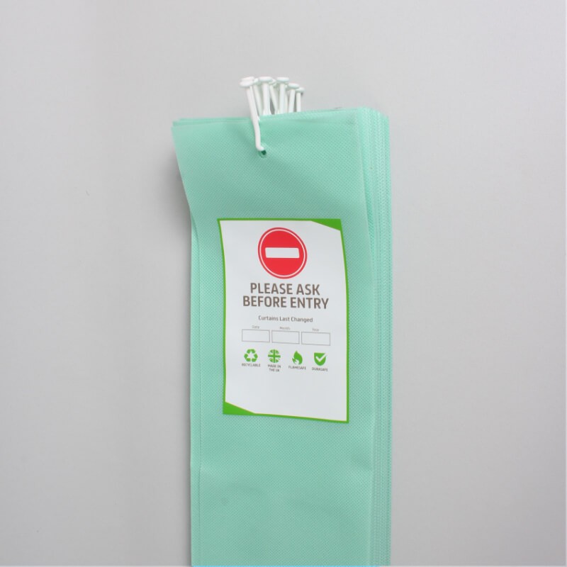 Mint Disposable Curtain with Hook (5 Pack)