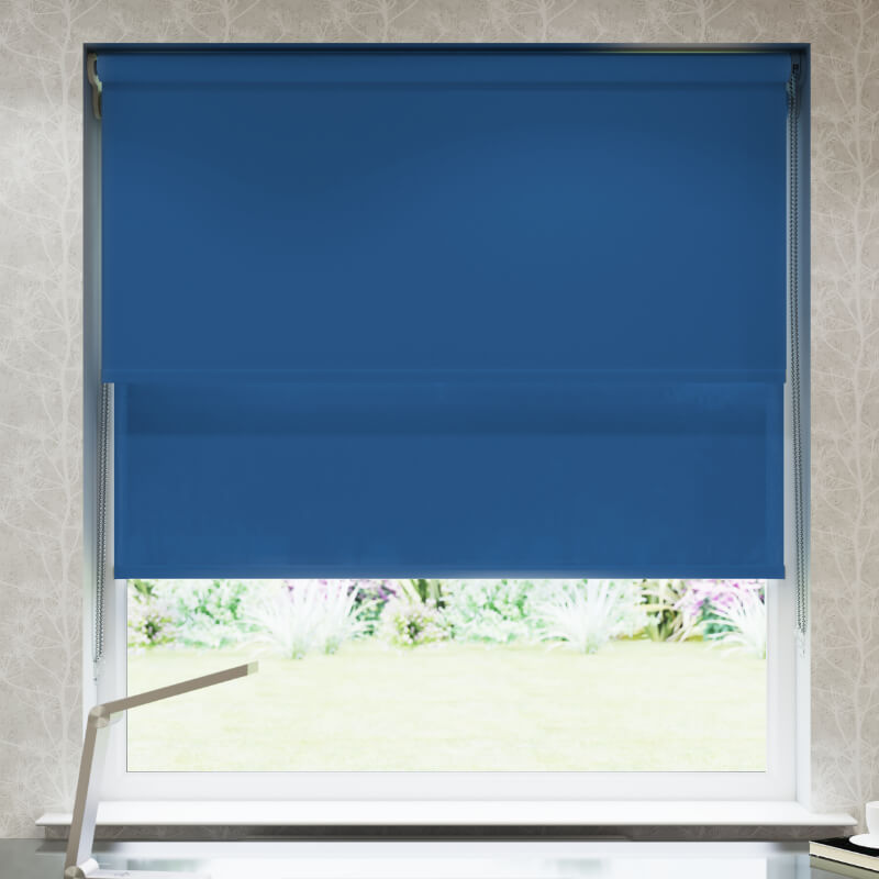 white blackout roller blind