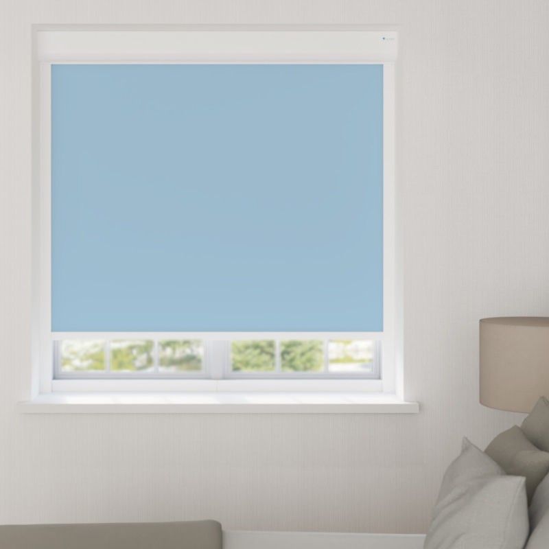 Bosa Cool Blue White Back Blackout Cassette Blind