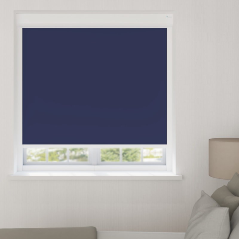 Bosa Oxford Blue White Back Blackout Cassette Blind