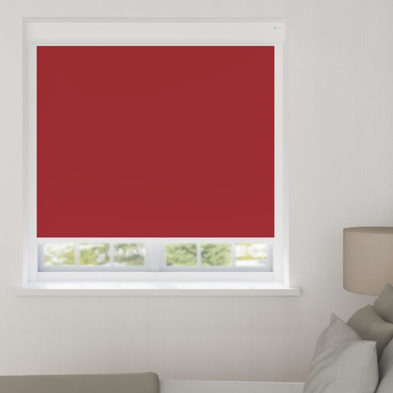 Bosa Scarlet White Back Blackout Cassette Blind