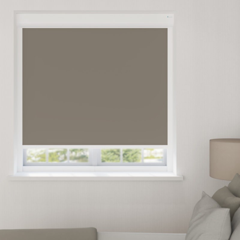 Bosa Taupe White Back Blackout Cassette Blind