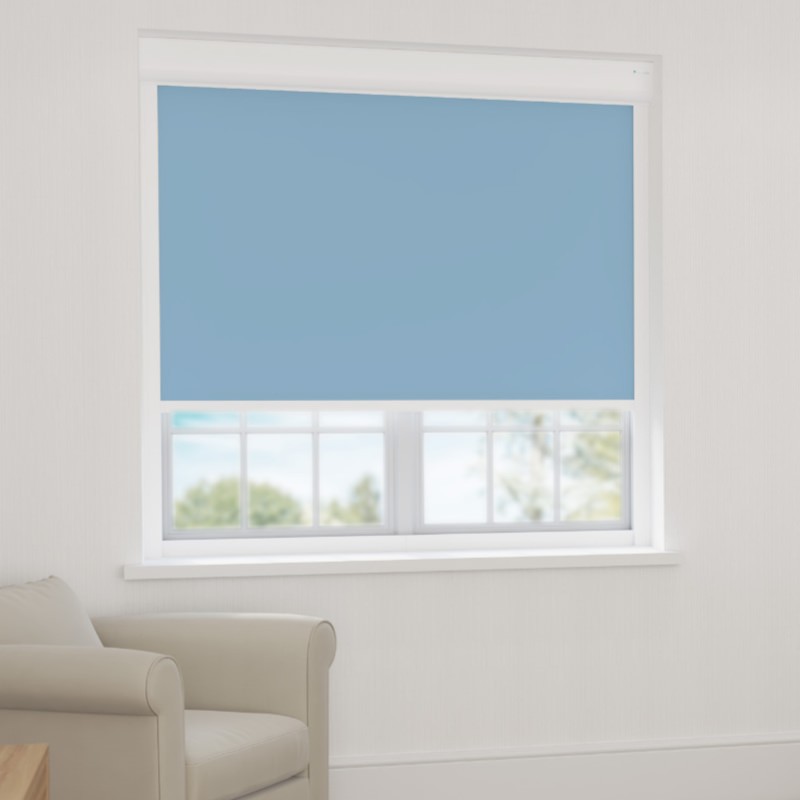 Bosa Cool Blue White Back Blackout XL Cassette Blind