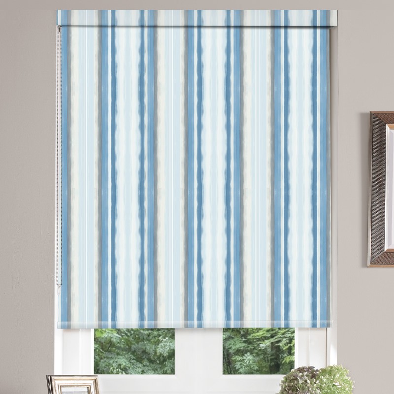 Belem Blue Dimout Roller Blind