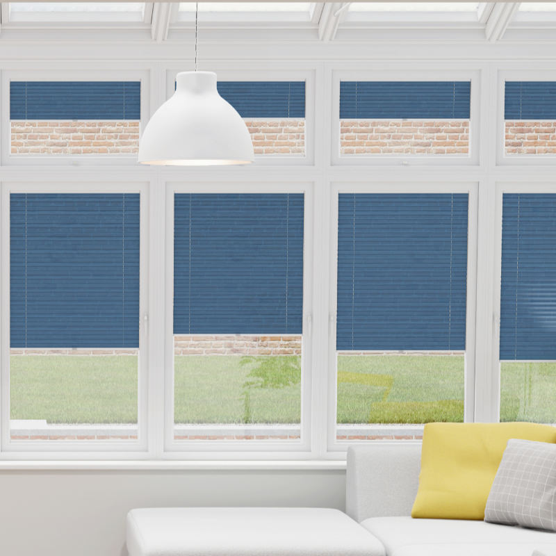 Prestige Blue Pleated Conservatory Blind