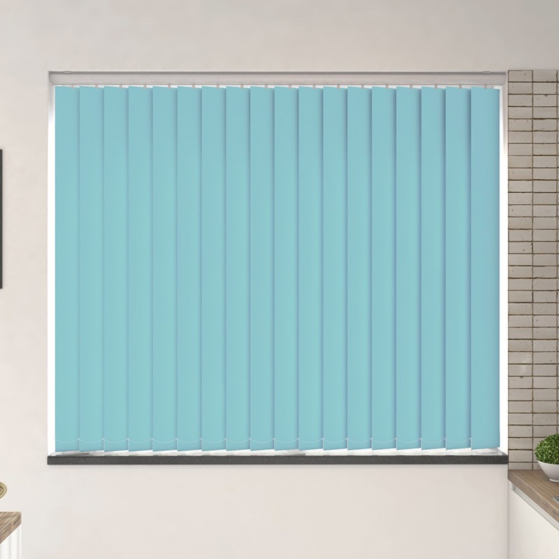 Bosa Cool Blue Blackout Cordless Vertical Blind