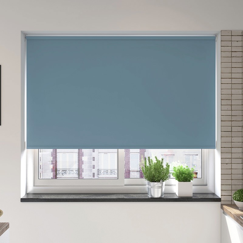 white blackout roller blind