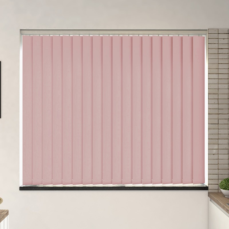 Bosa Dusty Pink Blackout Cordless Vertical Blind