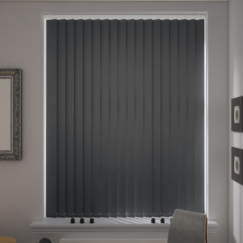 Bosa Graphite Blackout Cordless Vertical Blind