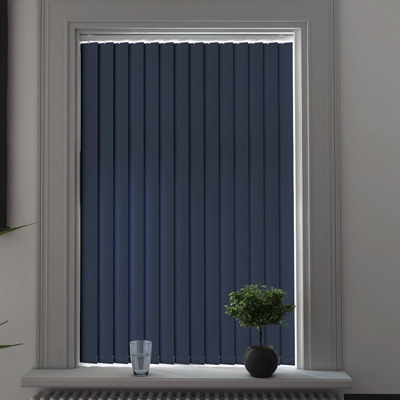 Bosa Oxford Blue Blackout Cordless Vertical Blind