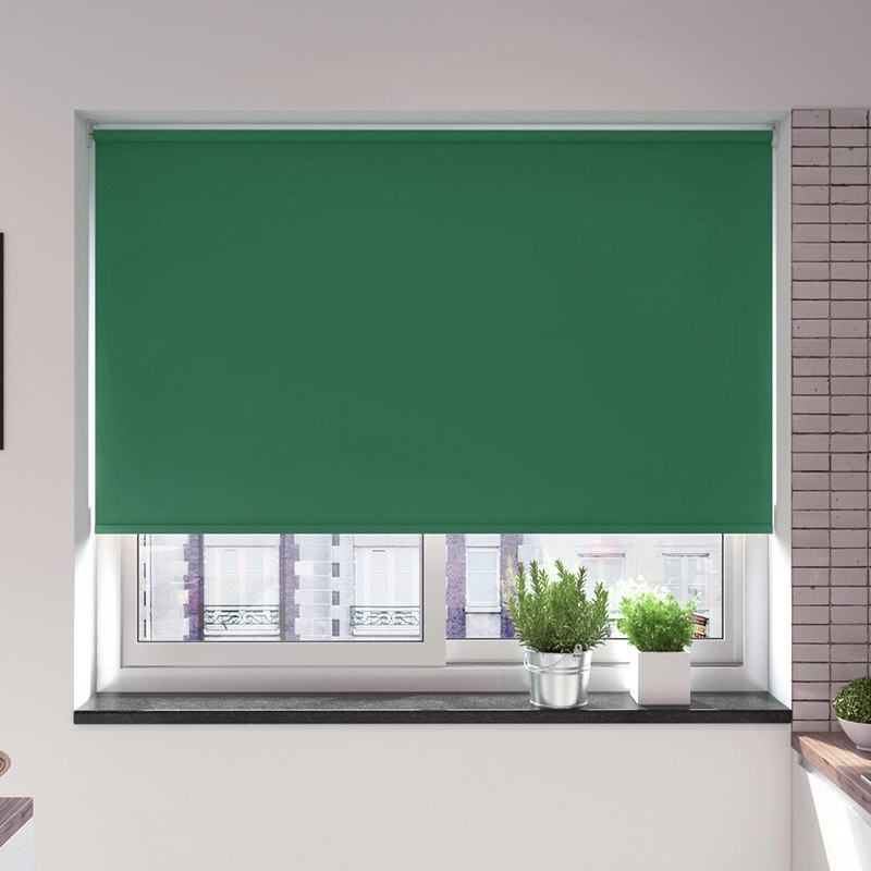 Bosa Pine Green Blackout Motion Smart Roller Blind