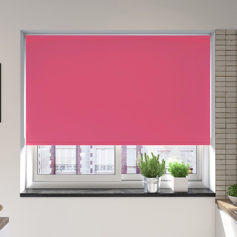 Bosa Pink Blackout Motion Smart Roller Blind